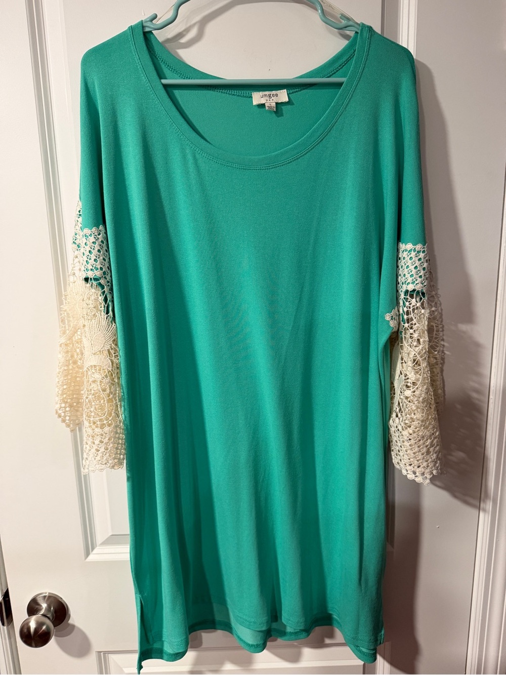 Umgee |Teal Crochet Dress